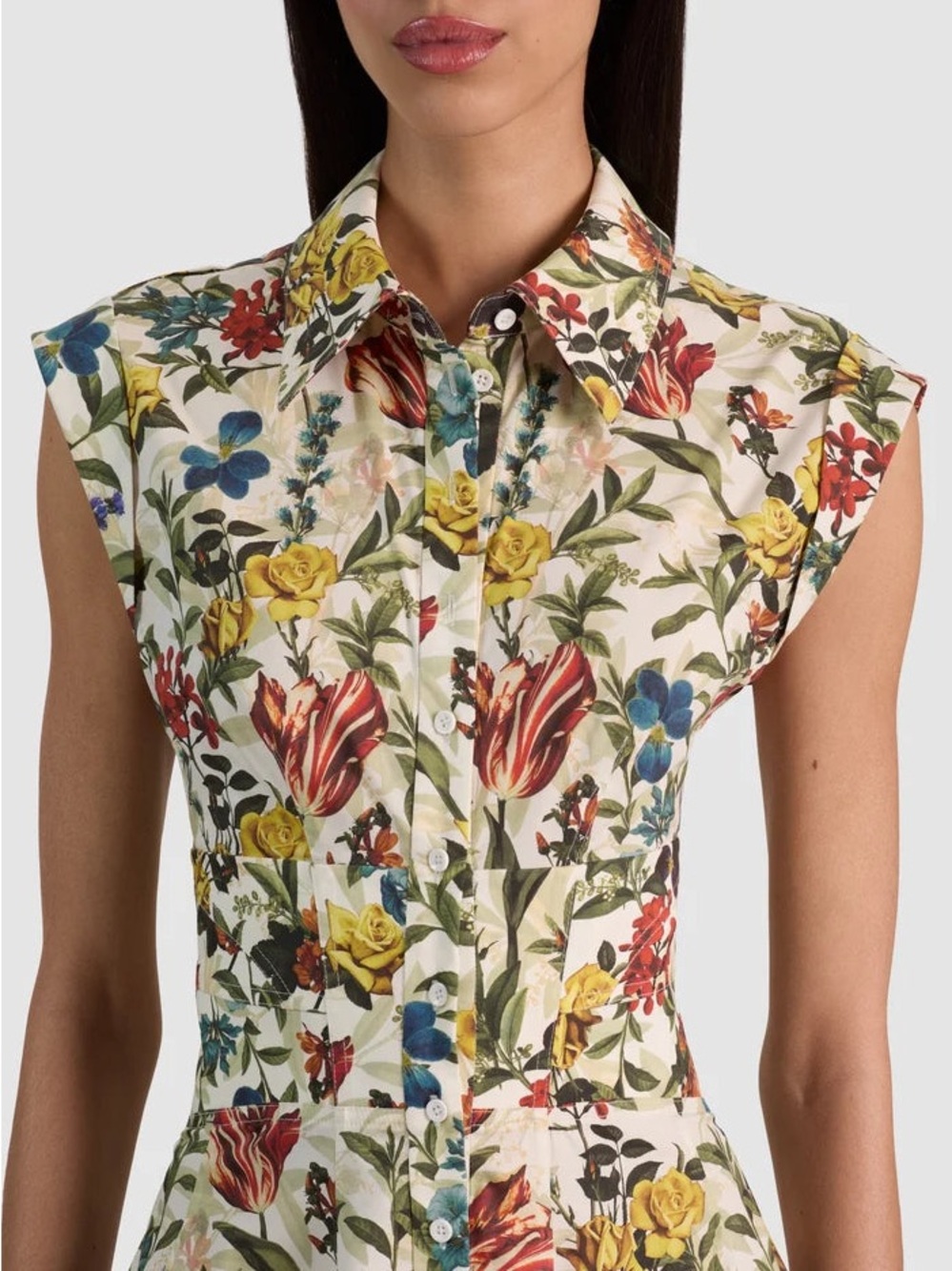NEW Alice+Olivia KIM PANELED CORSET FLARED MINI SHIRT DRESS - Picture 3 of 16